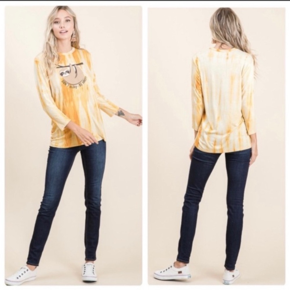 NEW Butter Soft SLOTH Tie Dye Top